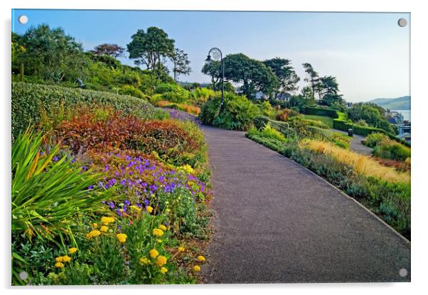 Langmoor Gardens, Lyme Regis Acrylic by Darren Galpin