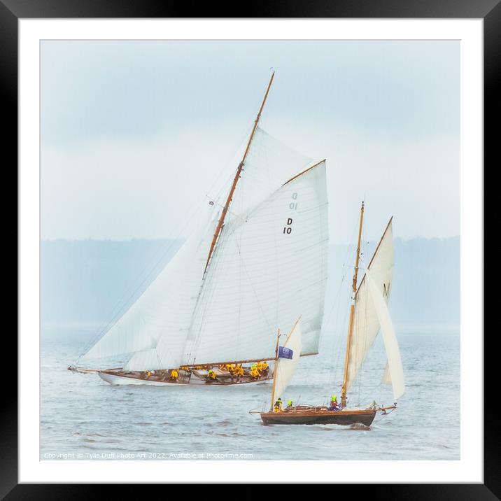 Majestic Fife Yachts Marcita and The Lady Anne  Framed Mounted Print by Tylie Duff Photo Art