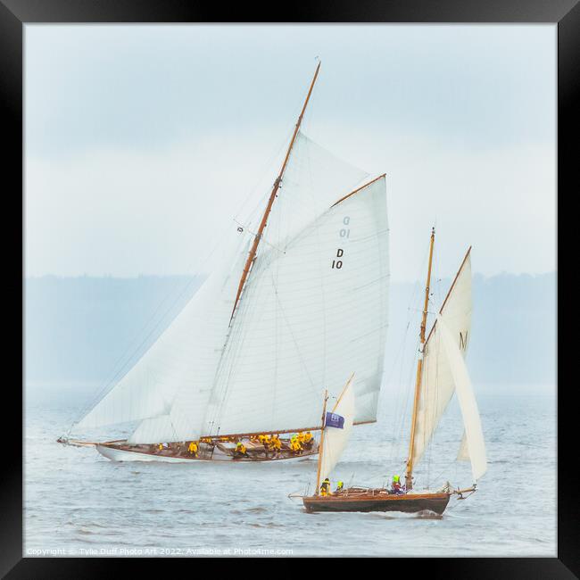Majestic Fife Yachts Marcita and The Lady Anne  Framed Print by Tylie Duff Photo Art