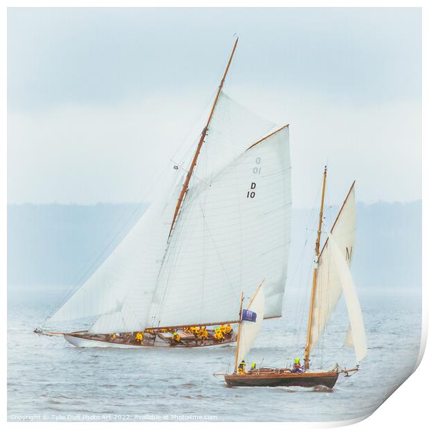 Majestic Fife Yachts Marcita and The Lady Anne  Print by Tylie Duff Photo Art