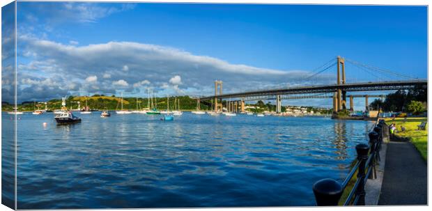 Tamar Bridge, Saltash, Cornwall Canvas Print by Maggie McCall