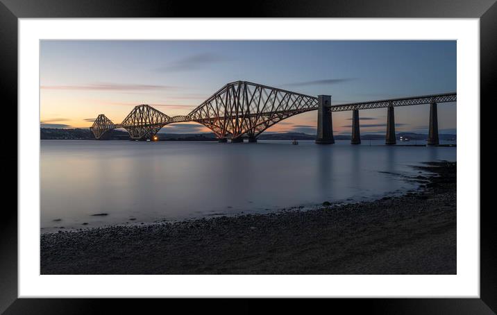 Forth Rail Bridge Sunset Framed Mounted Print by Anthony McGeever