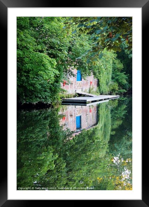 River Wensum Norwich - The Boathouse Framed Mounted Print by Sally Lloyd