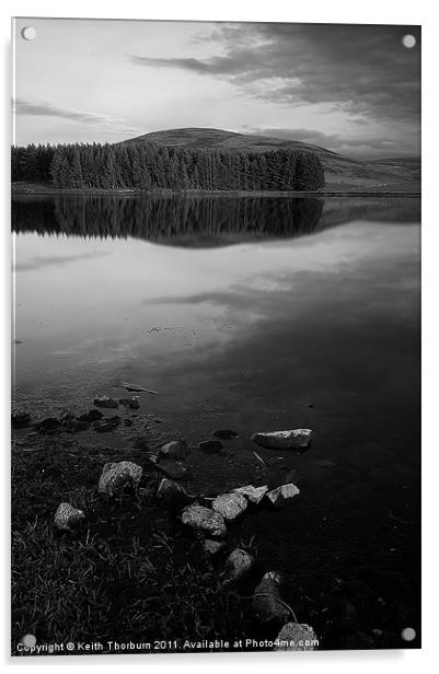 Blackadder Reservoir Acrylic by Keith Thorburn EFIAP/b