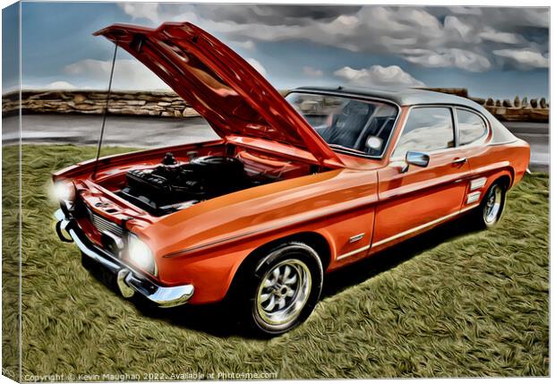 1972 Ford Capri (Digital Art) Canvas Print by Kevin Maughan