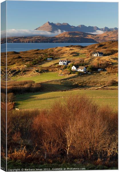 Tarskavaig Winter Sun Isle of Skye Scotland Canvas Print by Barbara Jones