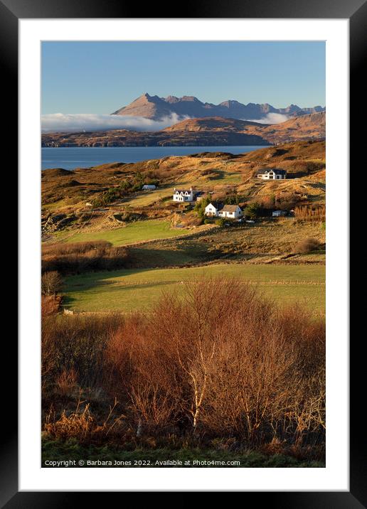 Tarskavaig Winter Sun Isle of Skye Scotland Framed Mounted Print by Barbara Jones