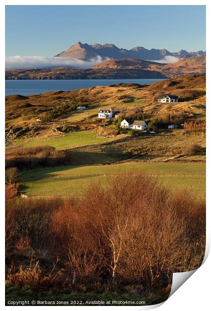 Tarskavaig Winter Sun Isle of Skye Scotland Print by Barbara Jones