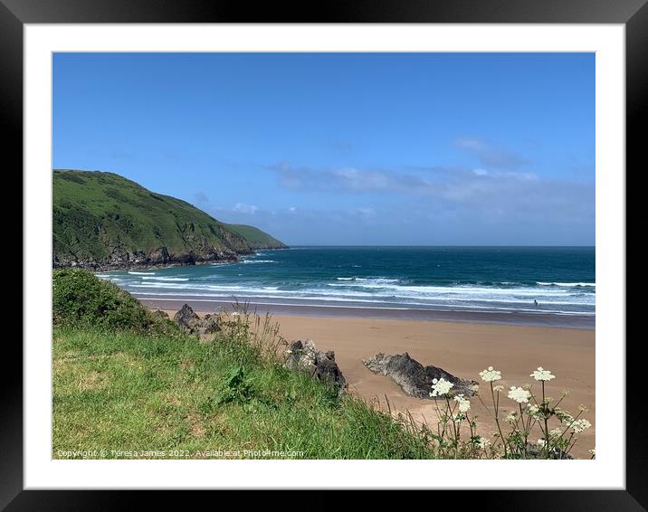 Putsborough beach Framed Mounted Print by Teresa James