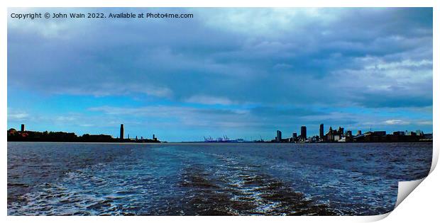 Merseyside from the River Print by John Wain