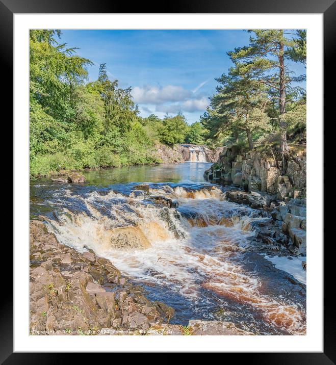 Summer Morning at Low Force Waterfall (2) Framed Mounted Print by Richard Laidler