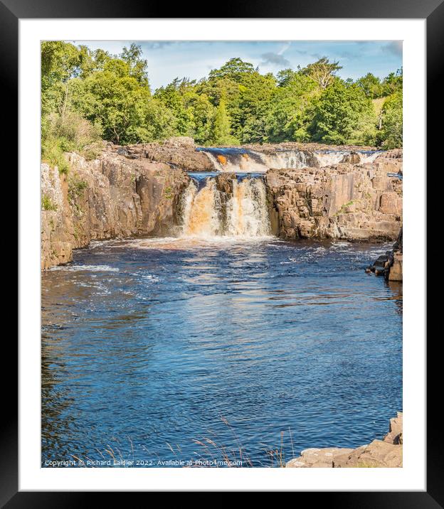 Summer Morning at Low Force Waterfall (1) Framed Mounted Print by Richard Laidler