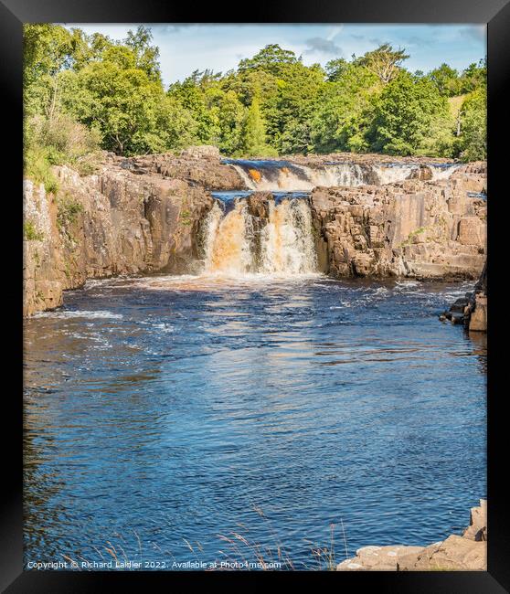 Summer Morning at Low Force Waterfall (1) Framed Print by Richard Laidler