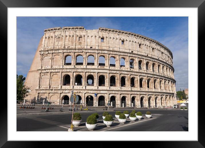 Colosseum Ancient Flavian Amphitheatre In Rome Framed Mounted Print by Artur Bogacki