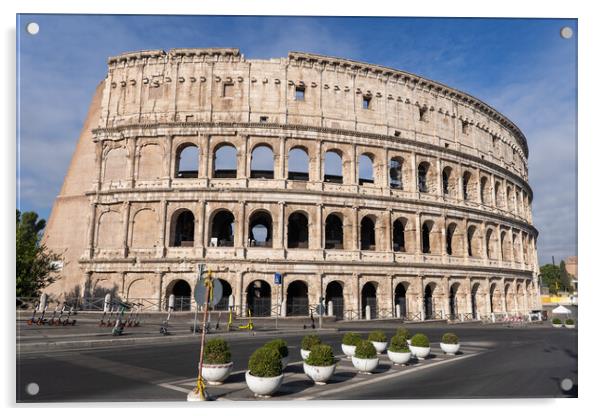 Colosseum Ancient Flavian Amphitheatre In Rome Acrylic by Artur Bogacki