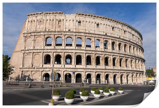 Colosseum Ancient Flavian Amphitheatre In Rome Print by Artur Bogacki
