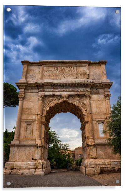 Arch of Titus in City of Rome Acrylic by Artur Bogacki