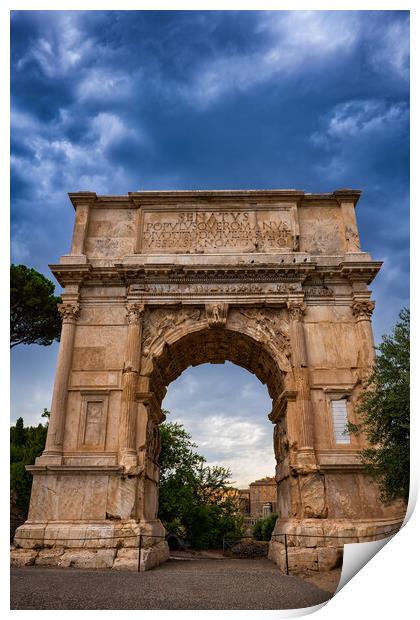Arch of Titus in City of Rome Print by Artur Bogacki