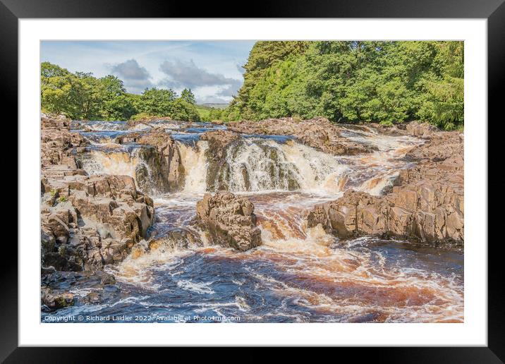 Salmon Leap Falls, Teesdale Framed Mounted Print by Richard Laidler