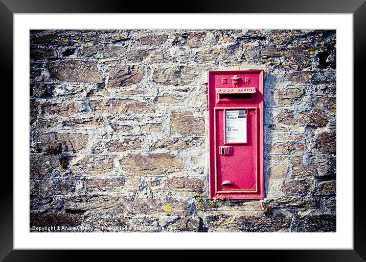 Post Box Framed Mounted Print by Andrew Berry
