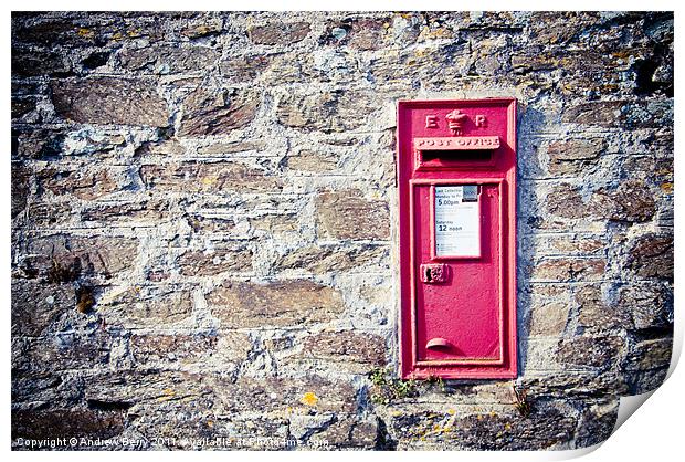 Post Box Print by Andrew Berry