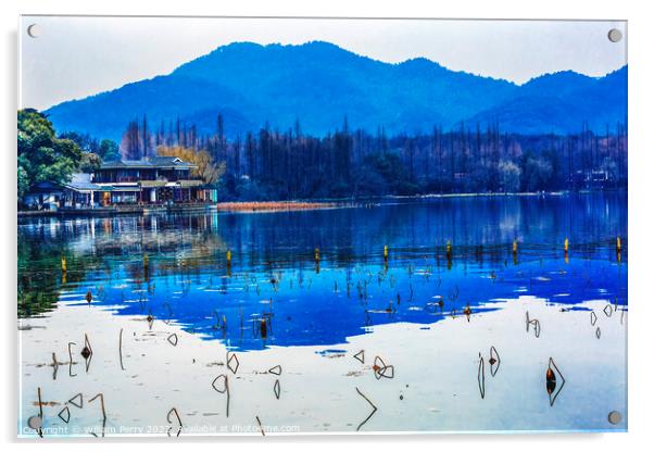 West Lake Reflection Hangzhou Zhejiang China Acrylic by William Perry