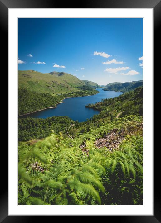 Thirlmere Blue Framed Mounted Print by Jonny Gios