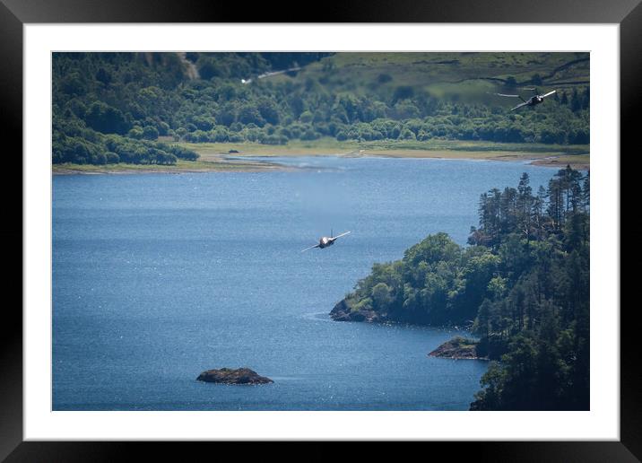 F35b through the Lake District  Framed Mounted Print by Jonny Gios