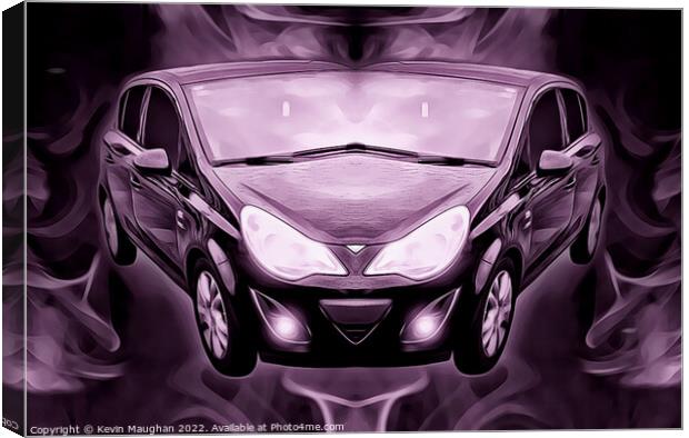 Vaxhall Corsa Abstract Art Canvas Print by Kevin Maughan