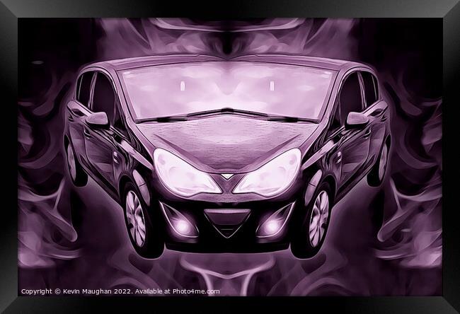 Vaxhall Corsa Abstract Art Framed Print by Kevin Maughan