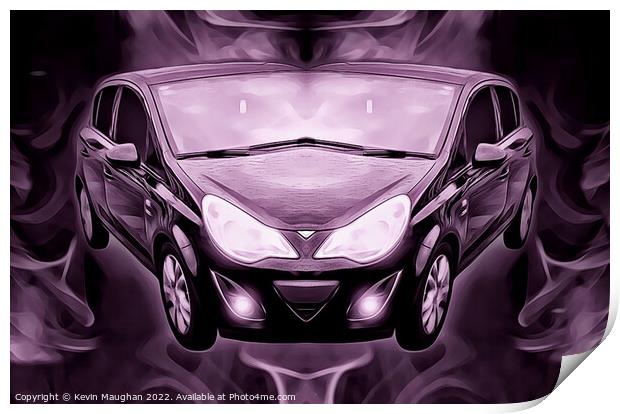 Vaxhall Corsa Abstract Art Print by Kevin Maughan