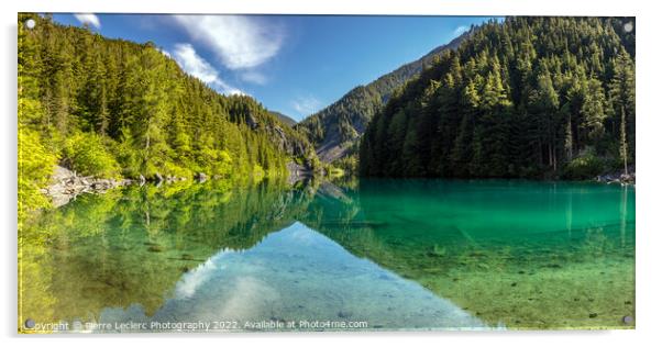Panoramic view of Glacier fed Turquoise Lake Acrylic by Pierre Leclerc Photography