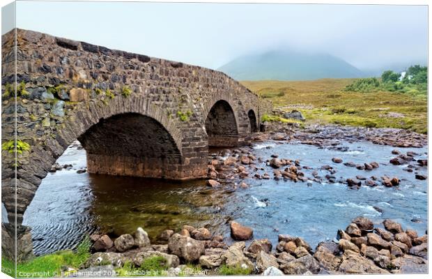 Sligachan bridge Isle of Skye Canvas Print by jim Hamilton