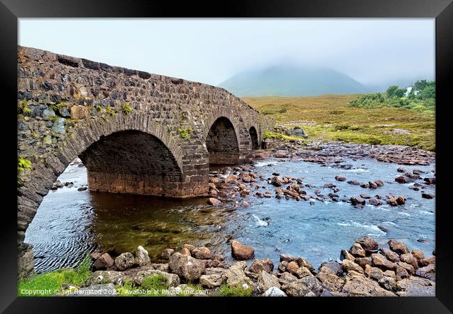 Sligachan bridge Isle of Skye Framed Print by jim Hamilton