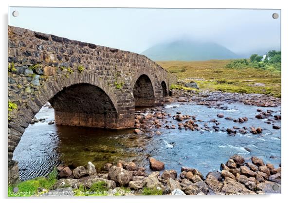 Sligachan bridge Isle of Skye Acrylic by jim Hamilton