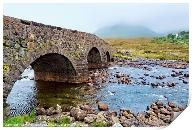Sligachan bridge Isle of Skye Print by jim Hamilton