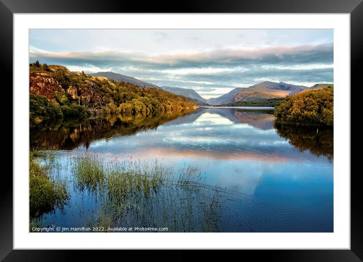 The Majestic Beauty of Lyn Padarn Framed Mounted Print by jim Hamilton