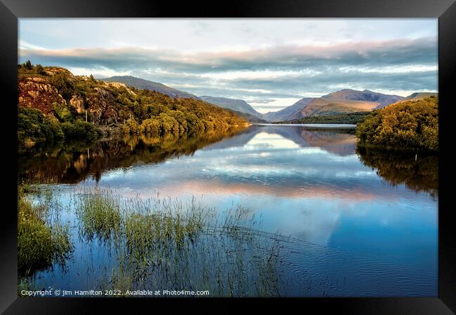 The Majestic Beauty of Lyn Padarn Framed Print by jim Hamilton