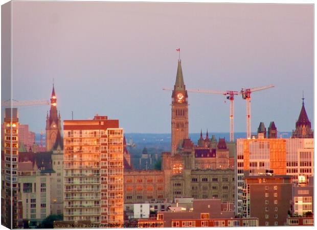 Ottawa, Canada at 5:30 a.m. today Canvas Print by Stephanie Moore
