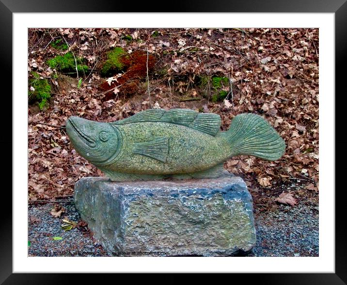 Statue #20 sculpture of a fish Framed Mounted Print by Stephanie Moore