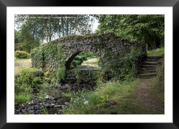 Old bridge in Devon Framed Mounted Print by Kevin White