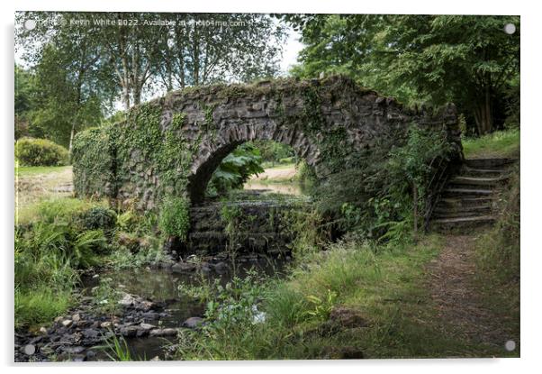 Old bridge in Devon Acrylic by Kevin White