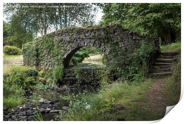 Old bridge in Devon Print by Kevin White