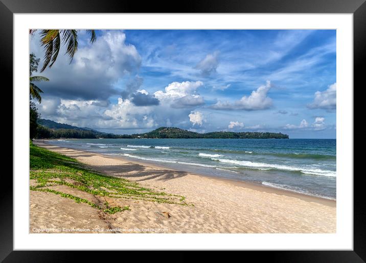 Bang Tao beach, Phuket, Thailand, on a beautiful, sunny day Framed Mounted Print by Kevin Hellon