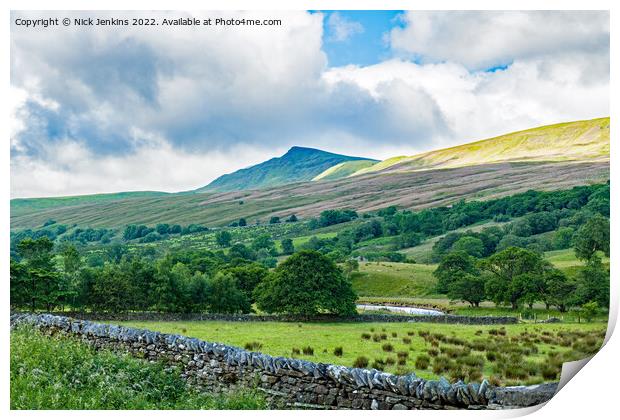 Wild Boar Fell showing The Nab at Mallerstang in C Print by Nick Jenkins