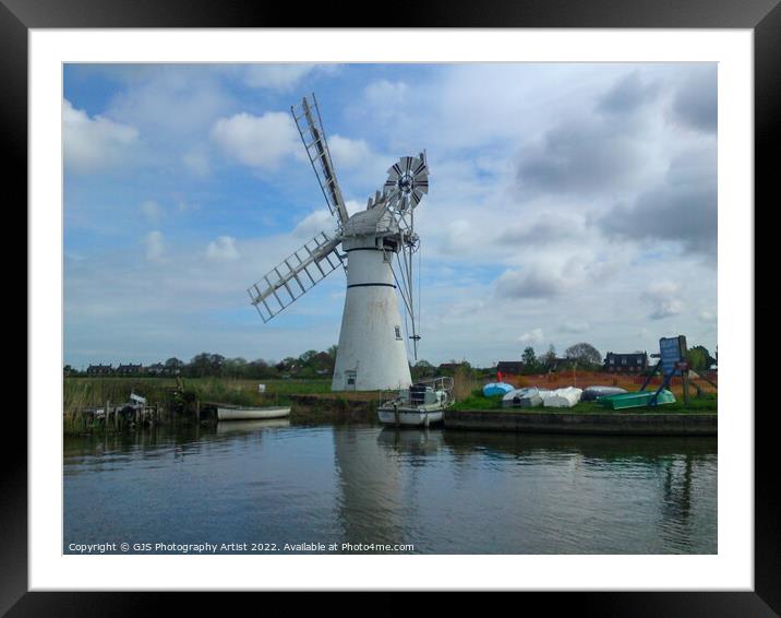 Thurne Windmill  Framed Mounted Print by GJS Photography Artist
