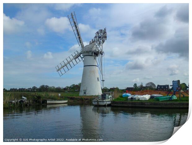 Thurne Windmill  Print by GJS Photography Artist