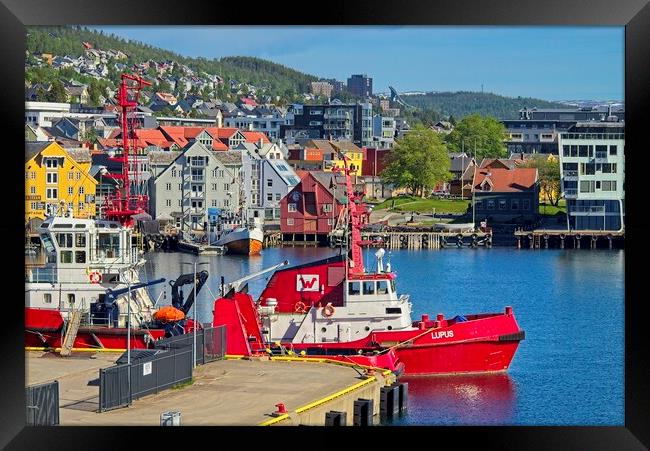 Tromso Harbour Norway Framed Print by Martyn Arnold