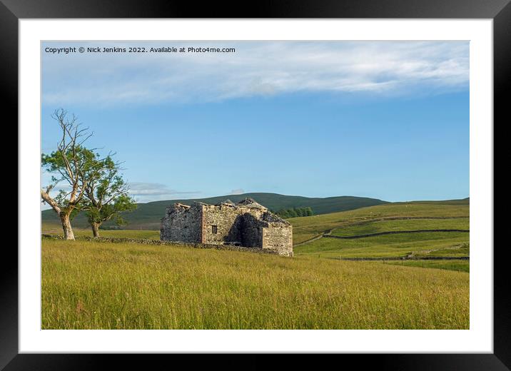 Abandoned Barn Arklegarth Yorkshire Dales Cumbria  Framed Mounted Print by Nick Jenkins
