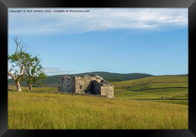 Abandoned Barn Arklegarth Yorkshire Dales Cumbria  Framed Print by Nick Jenkins